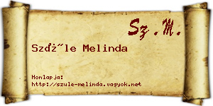 Szüle Melinda névjegykártya